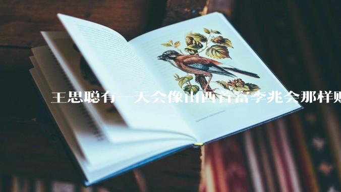王思聪有一天会像山西首富李兆会那样败光家产吗？
